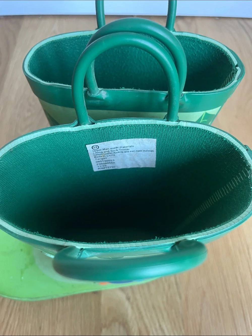 Target Kids Green Caterpillar Rain Boots